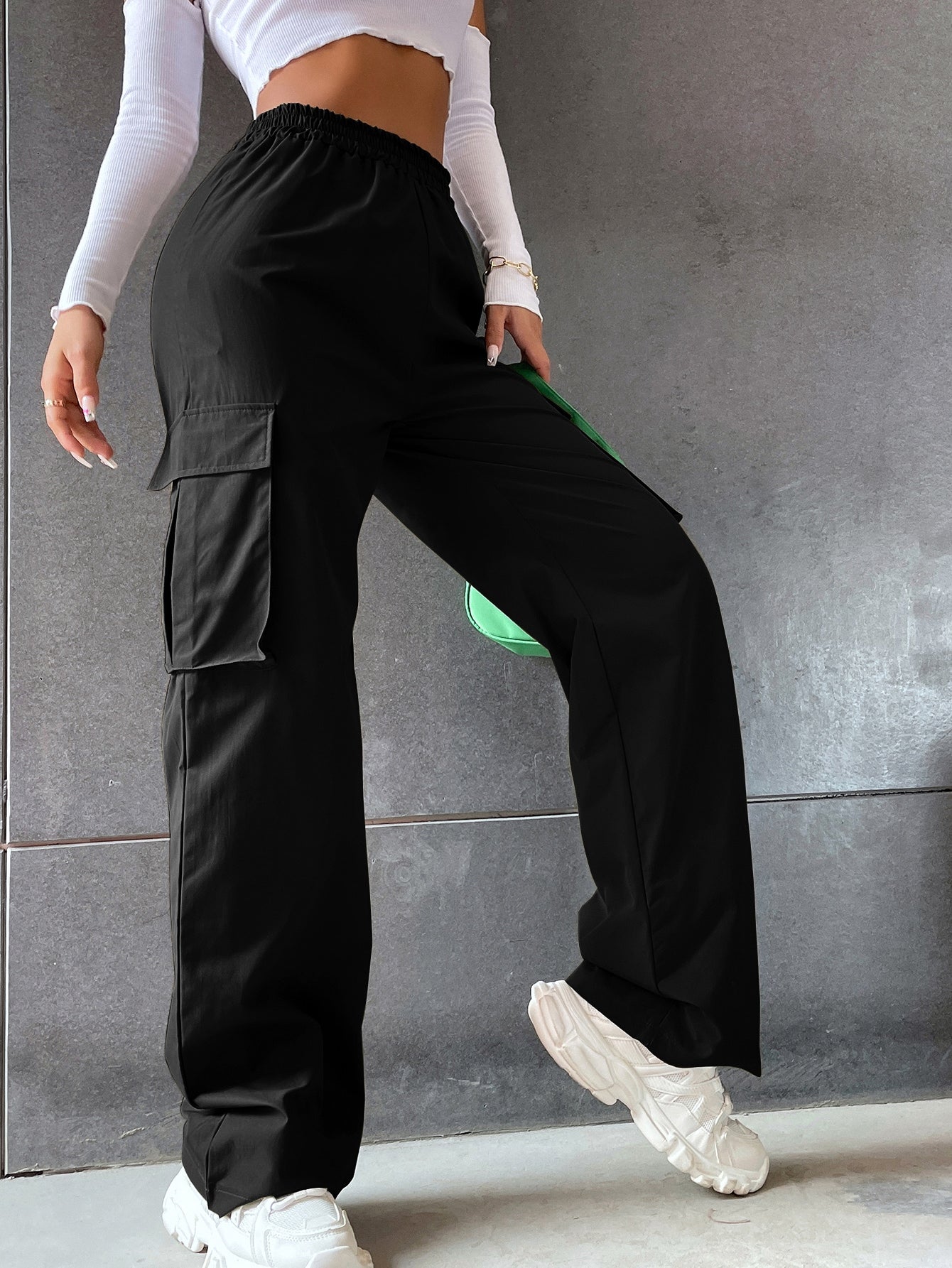 DIRBY HIGH WAIST WITH POCKETS CARGO PANTS