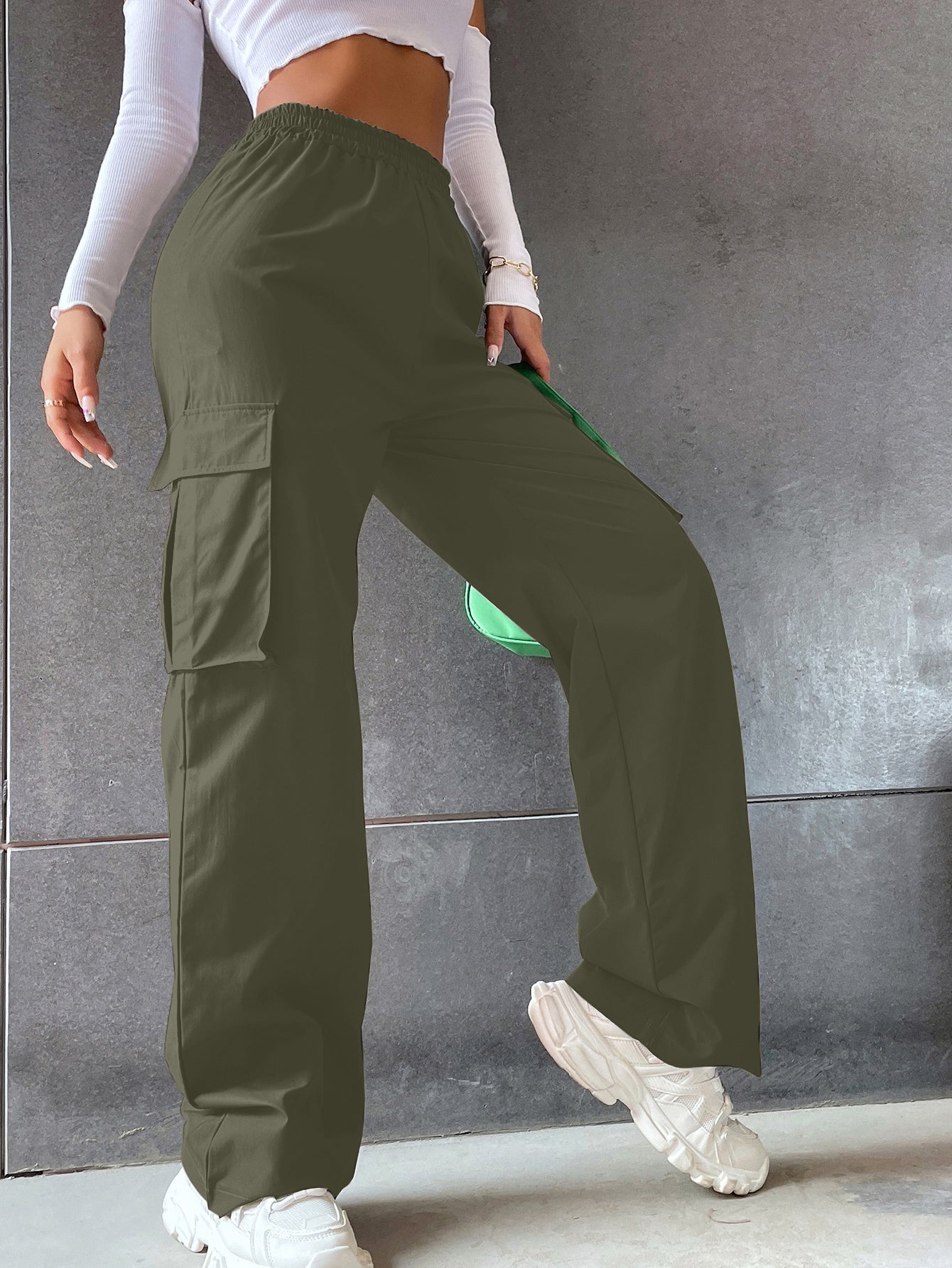 DIRBY HIGH WAIST WITH POCKETS CARGO PANTS