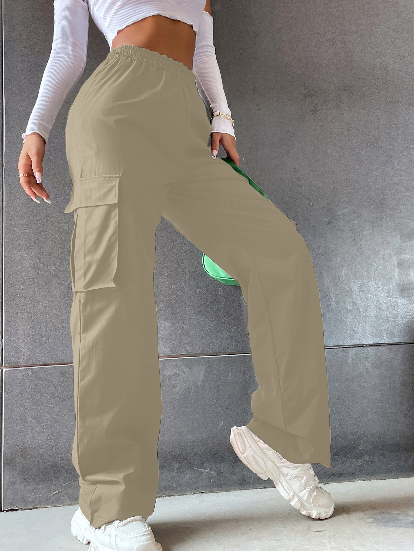 DIRBY HIGH WAIST WITH POCKETS CARGO PANTS