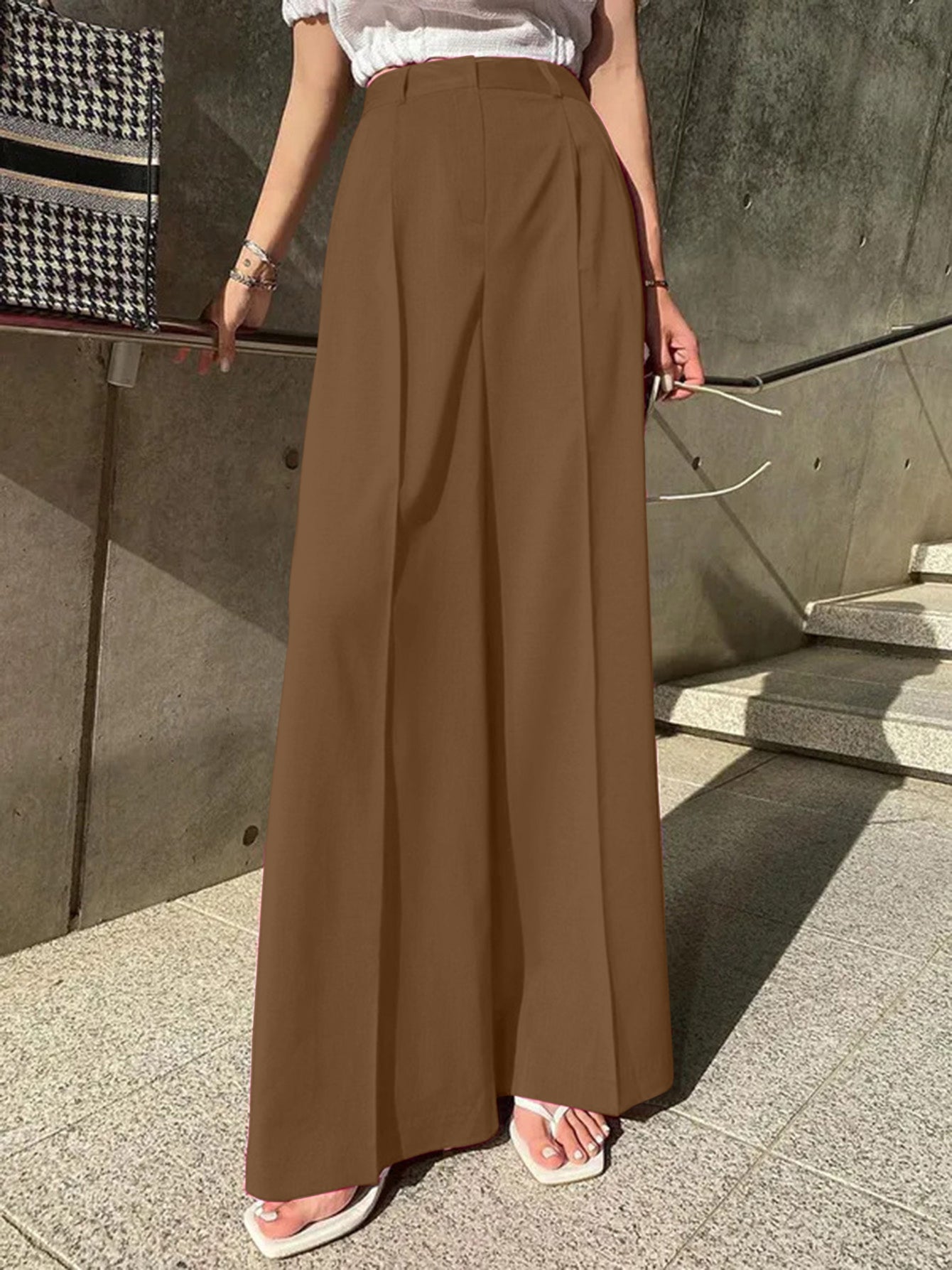 DORIT HIGH WAIST WIDE LEGS KOREAN BAGGY PANTS