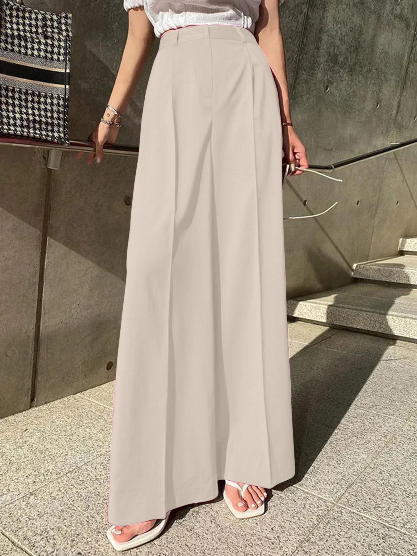 DORIT HIGH WAIST WIDE LEGS KOREAN BAGGY PANTS
