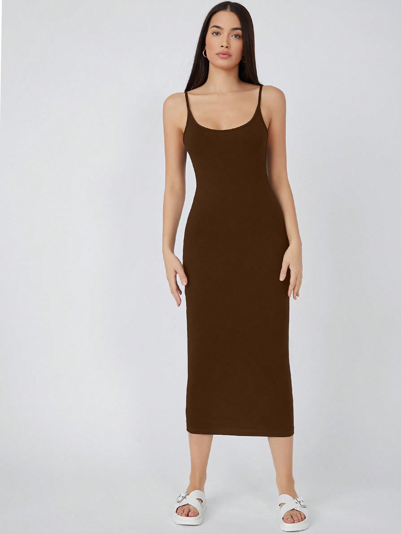 CILLIAN SOLID CAMI BODYCON CASUAL DRESS