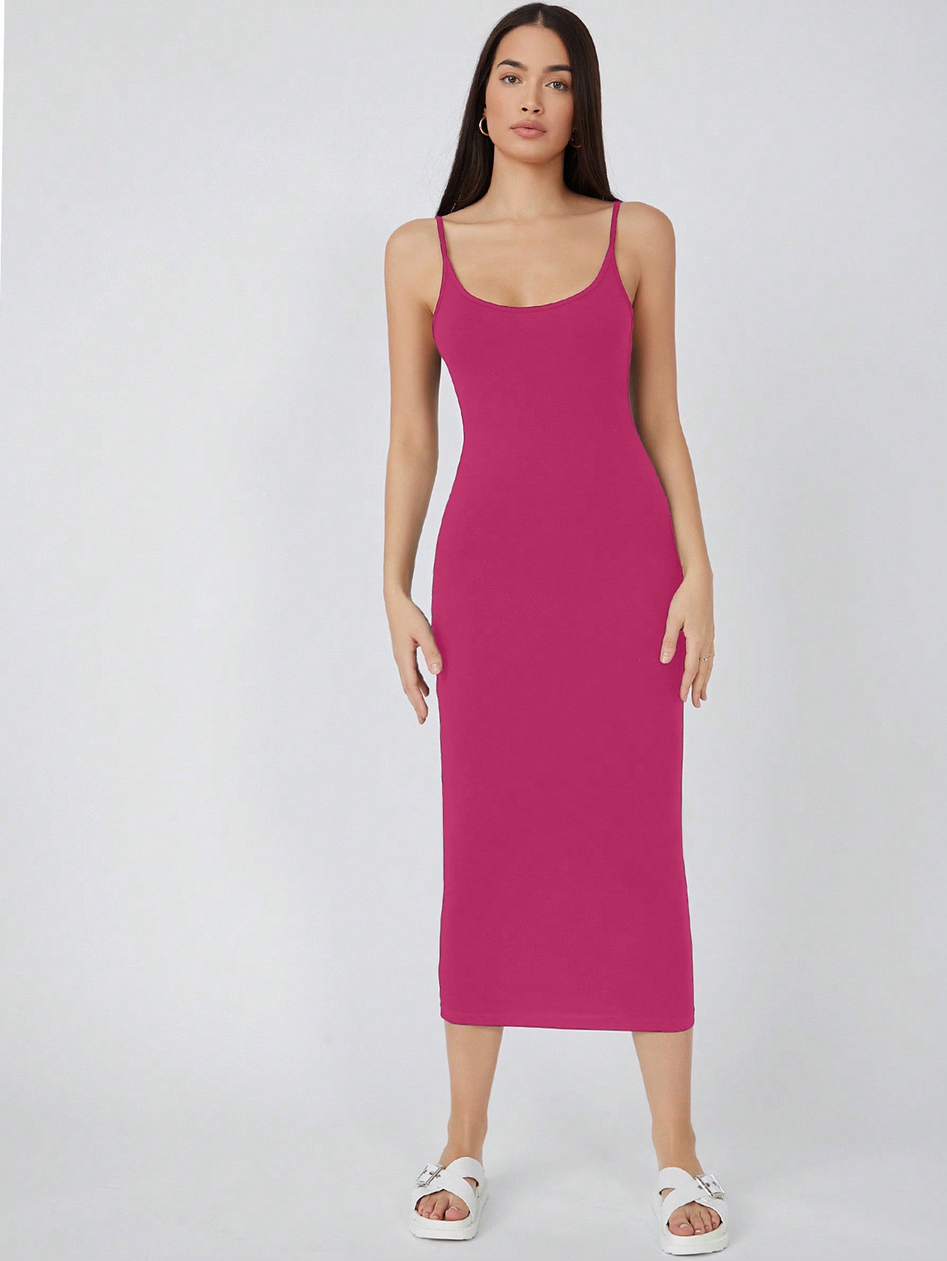 CILLIAN SOLID CAMI BODYCON CASUAL DRESS