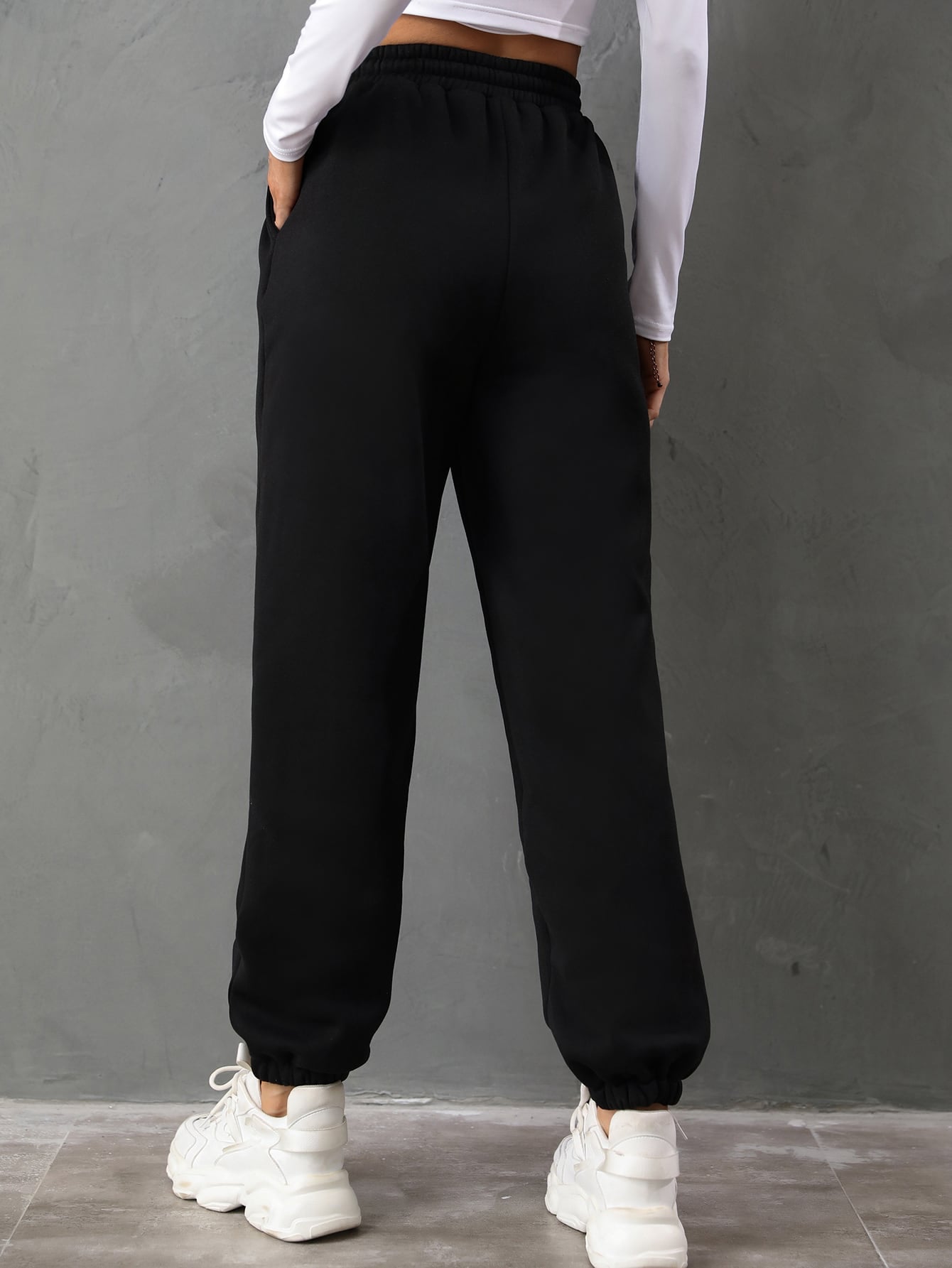 FELIX SOLID DRAWSTRING WAIST SWEATPANTS NORTH RELAXED FIT JOGGER PANTS