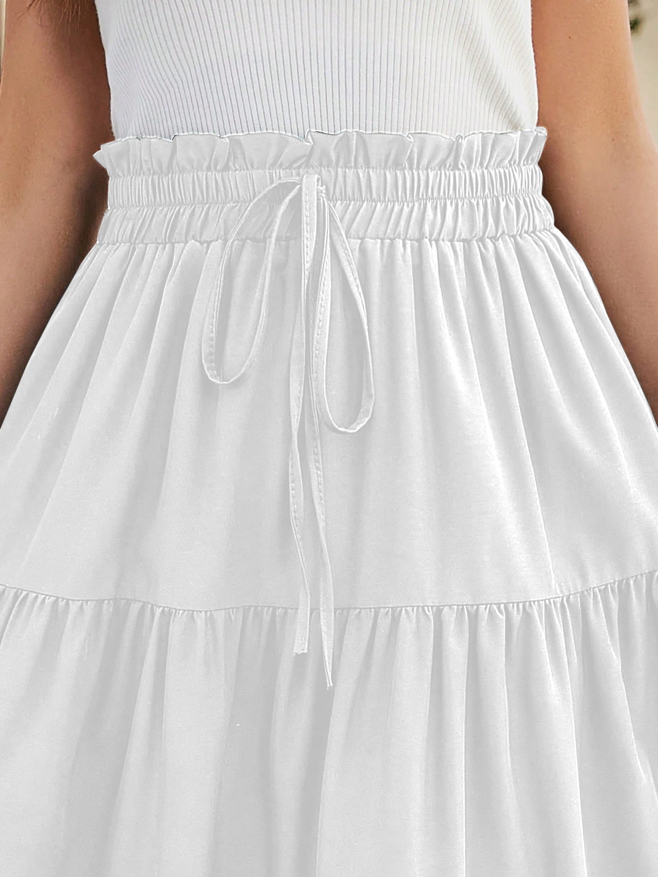REVIS RUCHED ELASTIC WAIST SKIRT