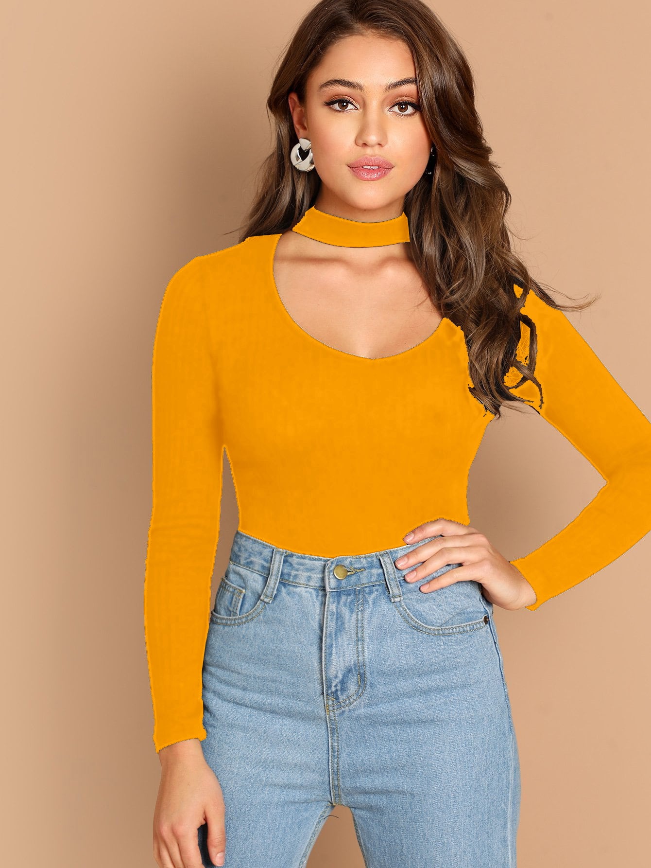 THEA CHOKER NECK TOP
