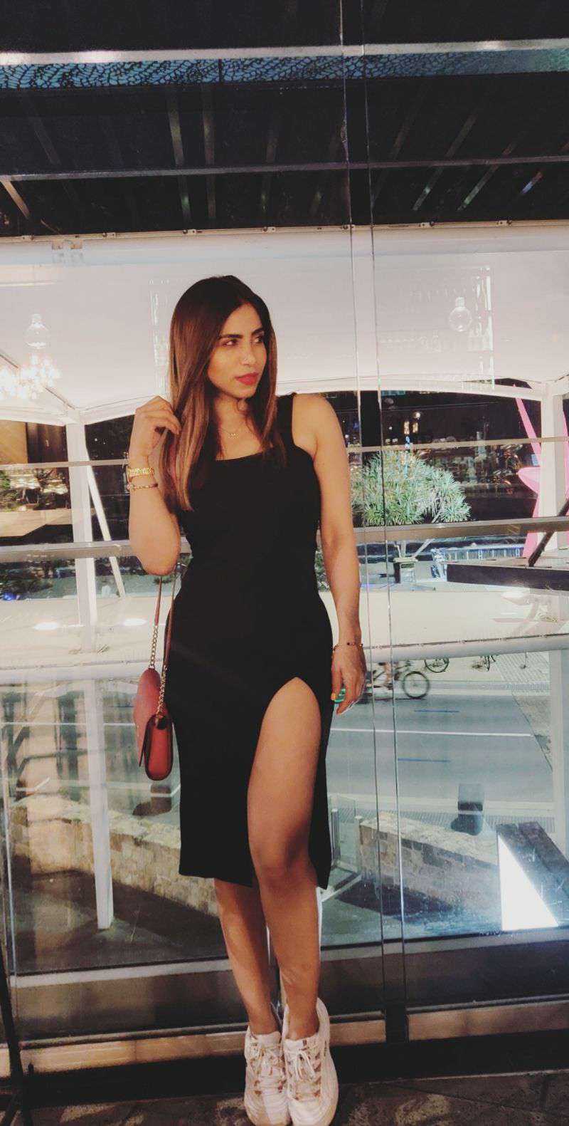 ROME SPLIT THIGH BODYCON DRESS
