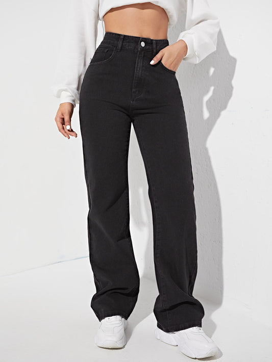 RAYNA HIGH WAISTED WIDE LEG DENIM JEANS
