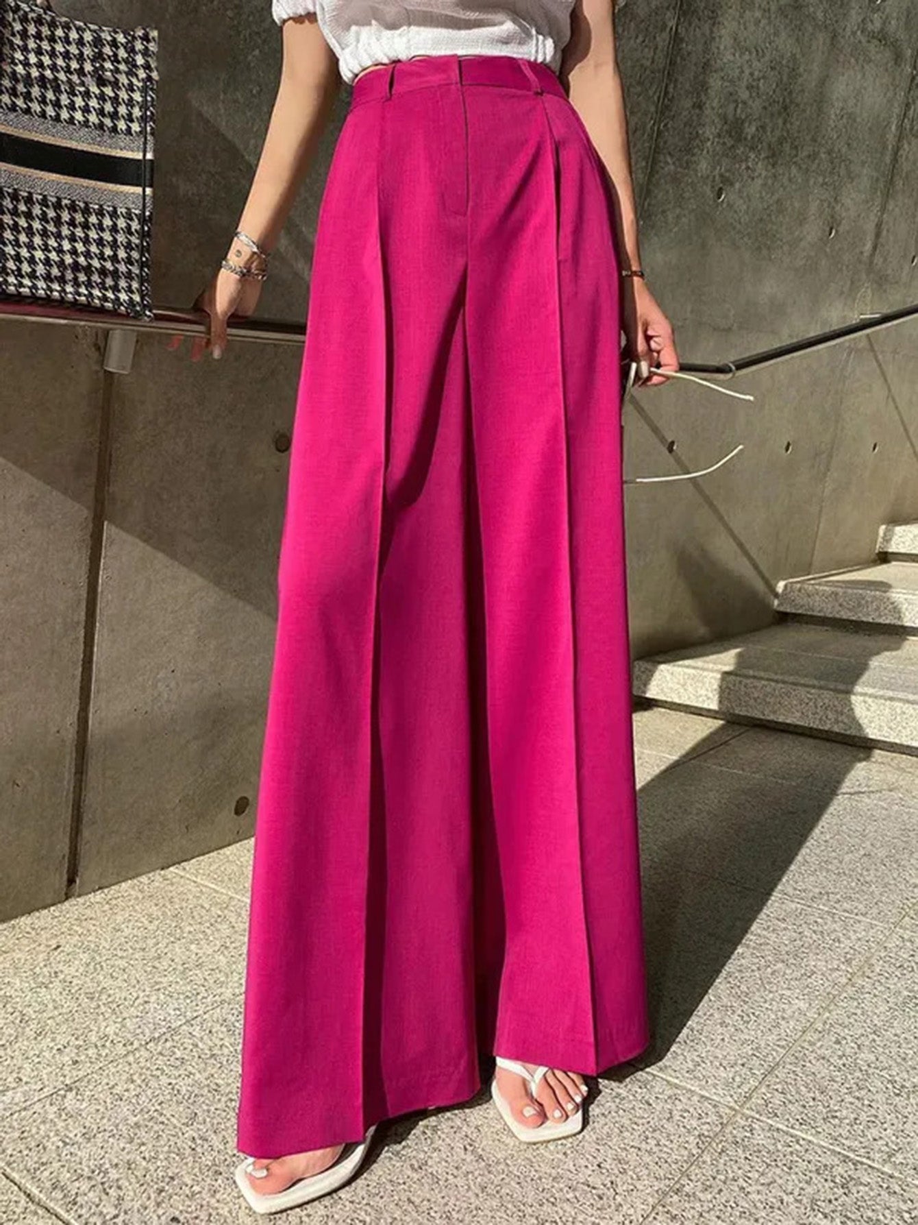 DORIT HIGH WAIST WIDE LEGS KOREAN BAGGY PANTS