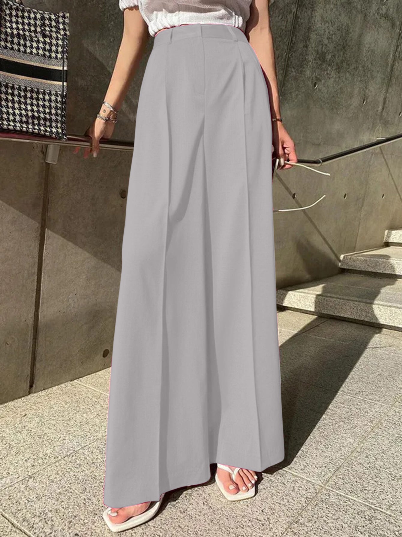 DORIT HIGH WAIST WIDE LEGS KOREAN BAGGY PANTS