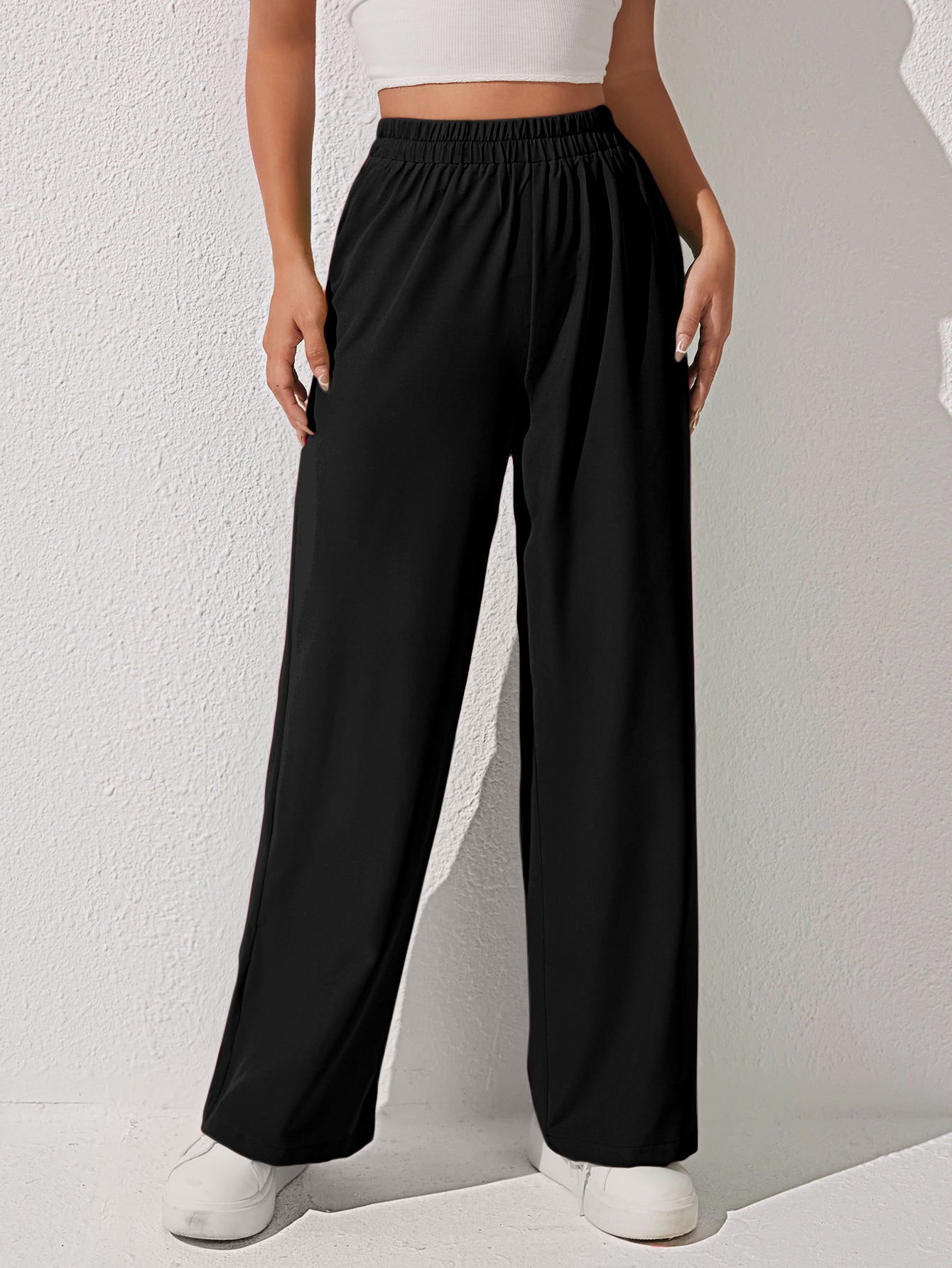 LIESL SOLID OVERSIZED WIDE LEG BAGGY KOREAN PANTS TROUSERS