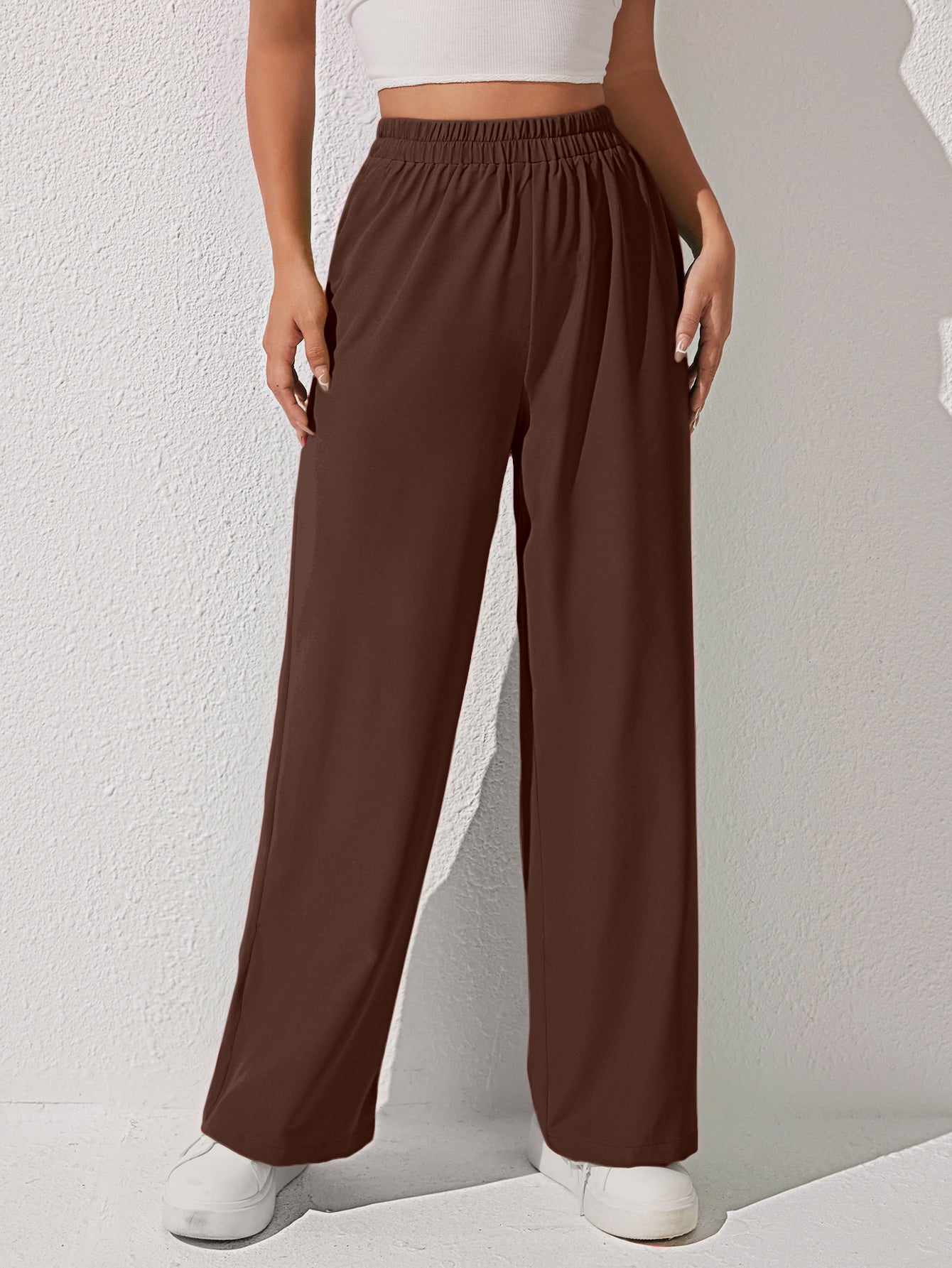LIESL SOLID OVERSIZED WIDE LEG BAGGY KOREAN PANTS TROUSERS