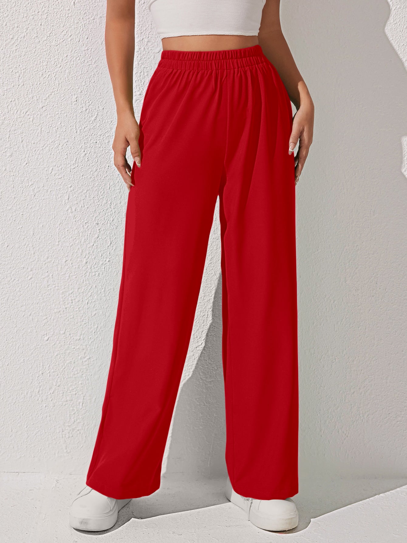 LIESL SOLID OVERSIZED WIDE LEG BAGGY KOREAN PANTS TROUSERS