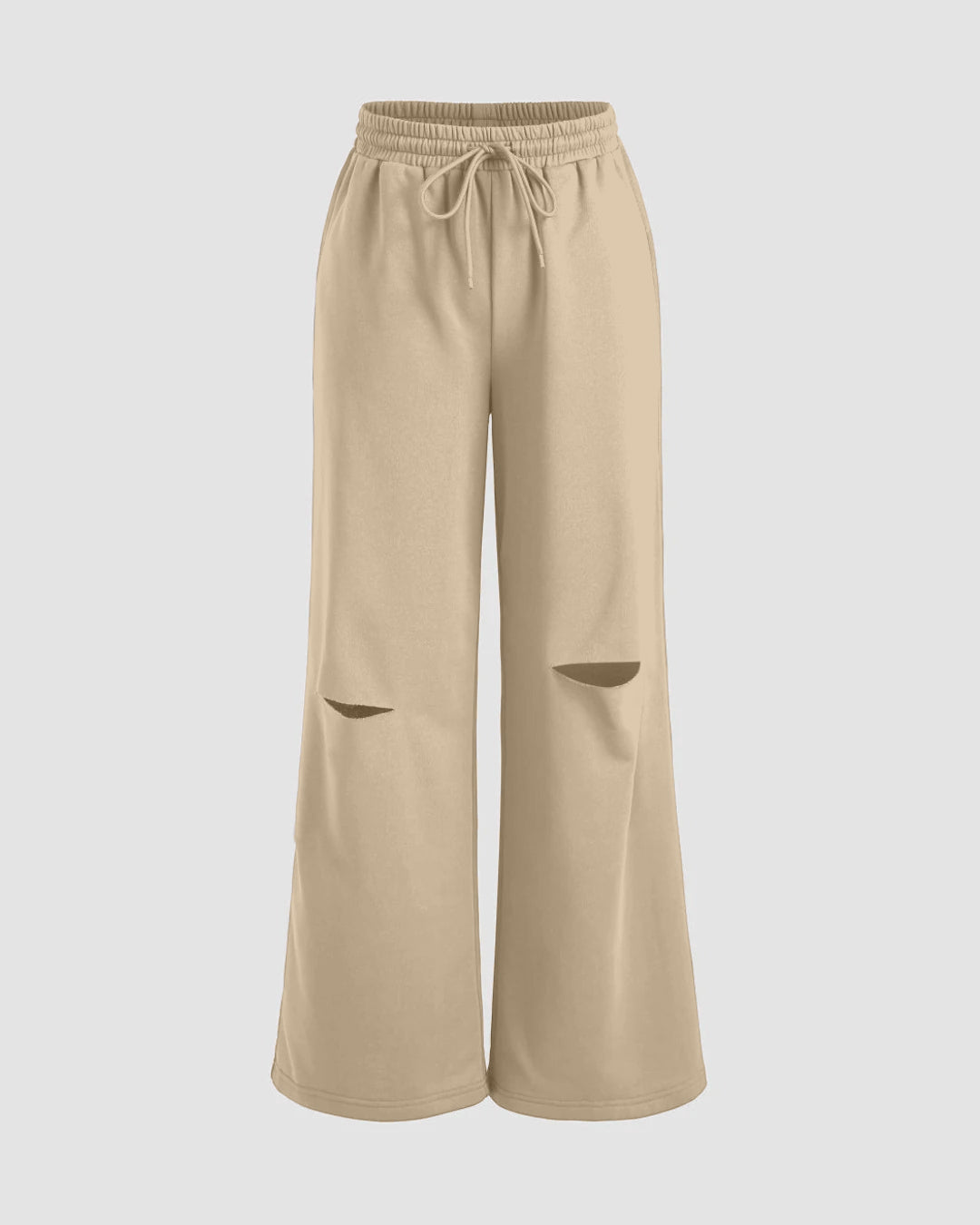 MEES SOLID OVERSIZED WIDE LEG KNEE HALF CUT BAGGY KOREAN PANTS