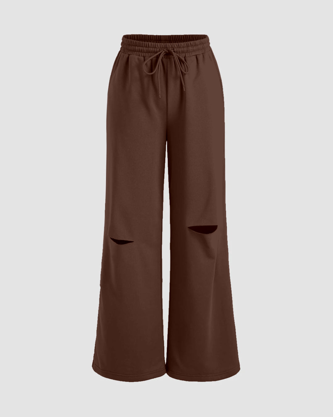 MEES SOLID OVERSIZED WIDE LEG KNEE HALF CUT BAGGY KOREAN PANTS