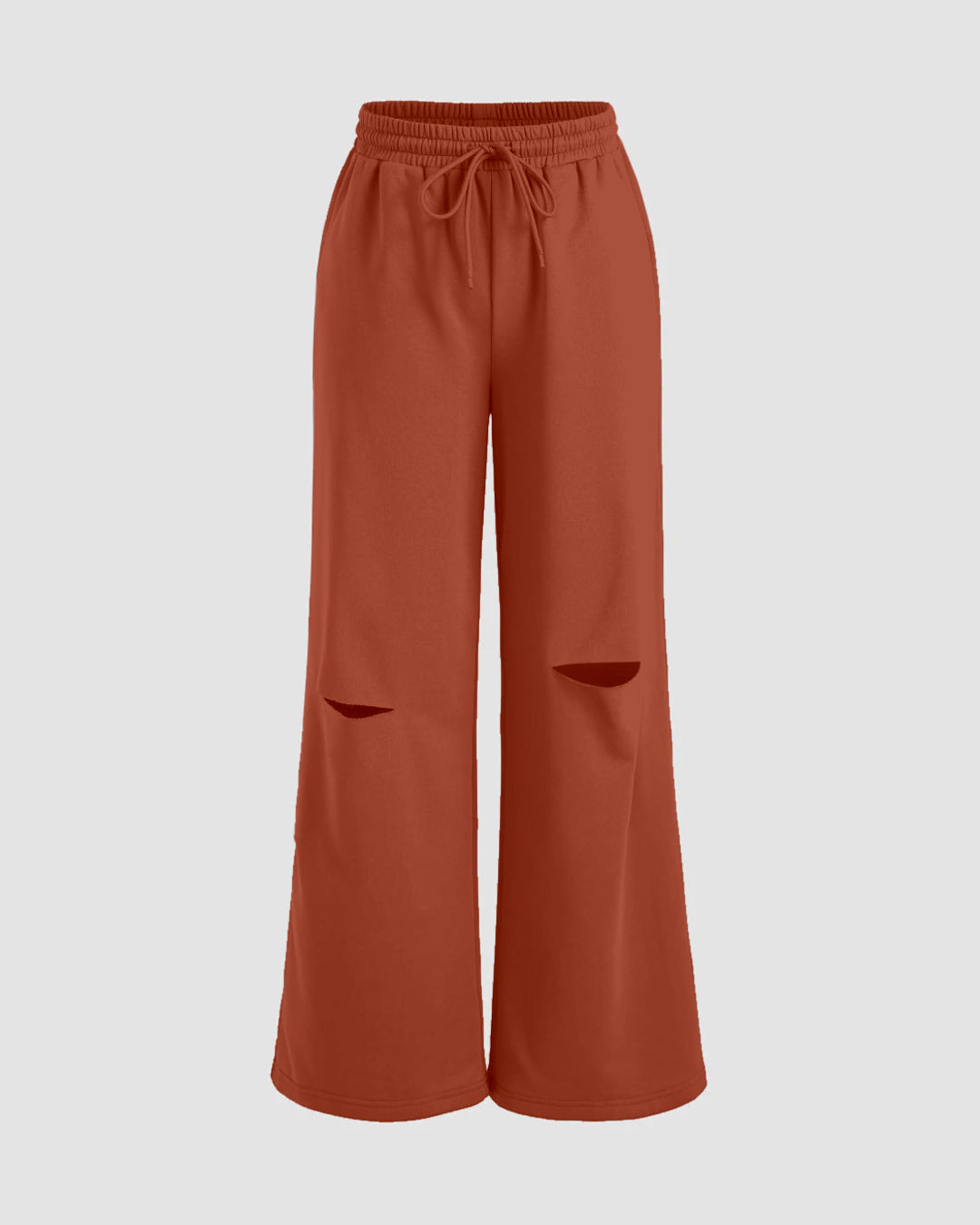 MEES SOLID OVERSIZED WIDE LEG KNEE HALF CUT BAGGY KOREAN PANTS