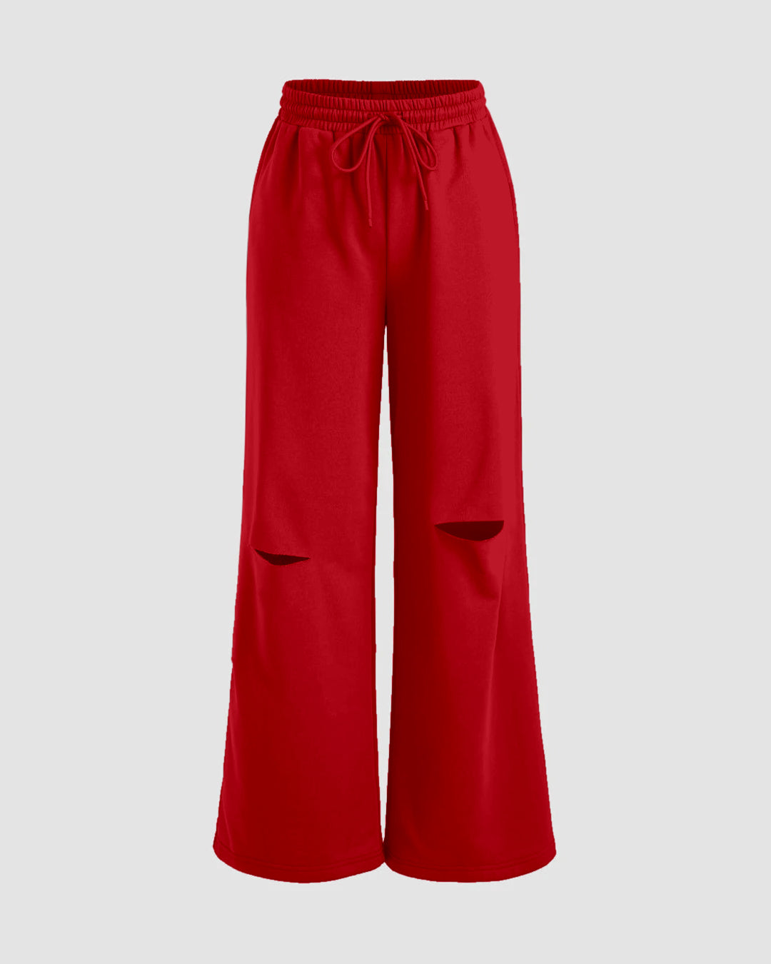 MEES SOLID OVERSIZED WIDE LEG KNEE HALF CUT BAGGY KOREAN PANTS